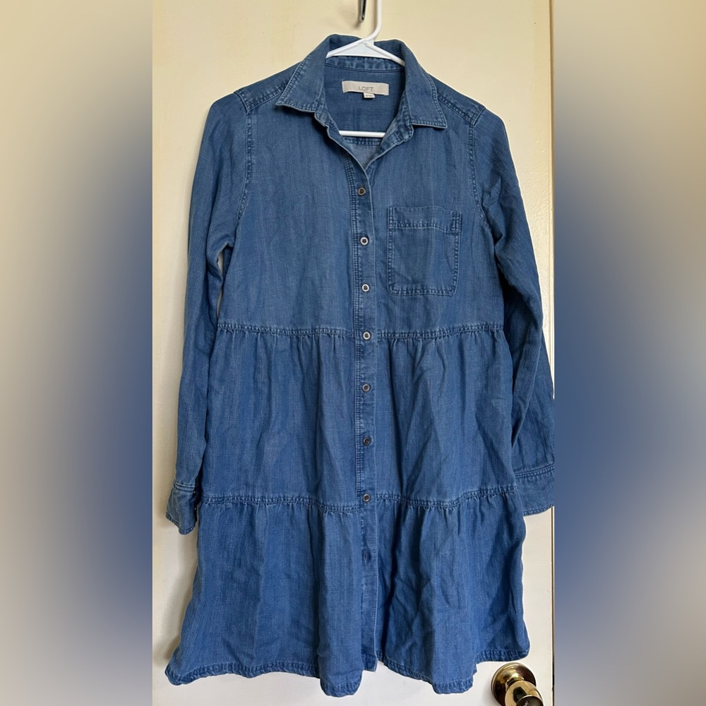 Loft Denim Babydoll Dress